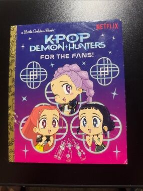 Netflix K-POP Demon Hunters Kids Book - Purple Pink Cover Art